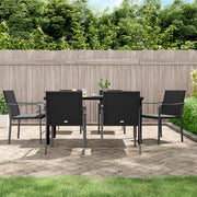 vidaXL 7-delige Tuinset met kussens poly rattan en staal