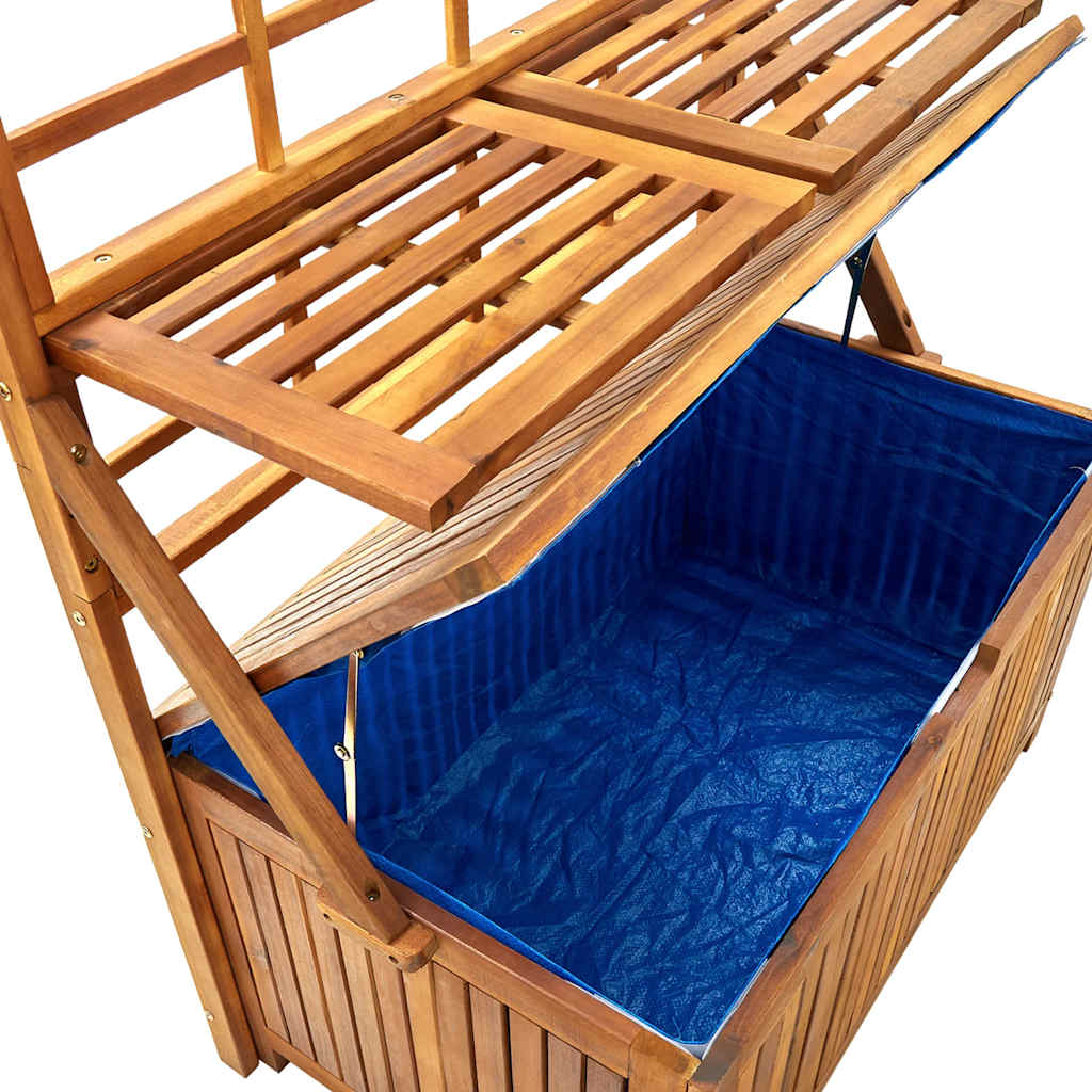 vidaXL Lattice Storage Box 99x50x160 cm Solid Acacia Wood Grey