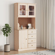 vidaXL Hoge kast ALTA 77x35x165 cm massief grenenhout