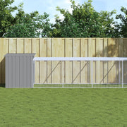 vidaXL Kippenhok met ren 110x201x110 cm gegalvaniseerd staal antraciet - Aashly