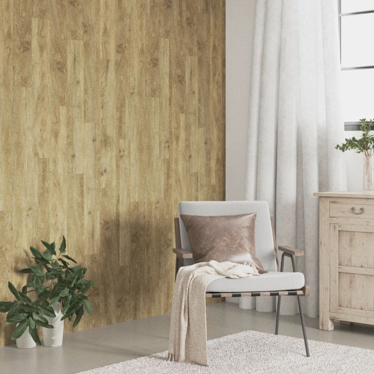 vidaXL Wandpanelen houtlook 2,06 m² PVC bruin