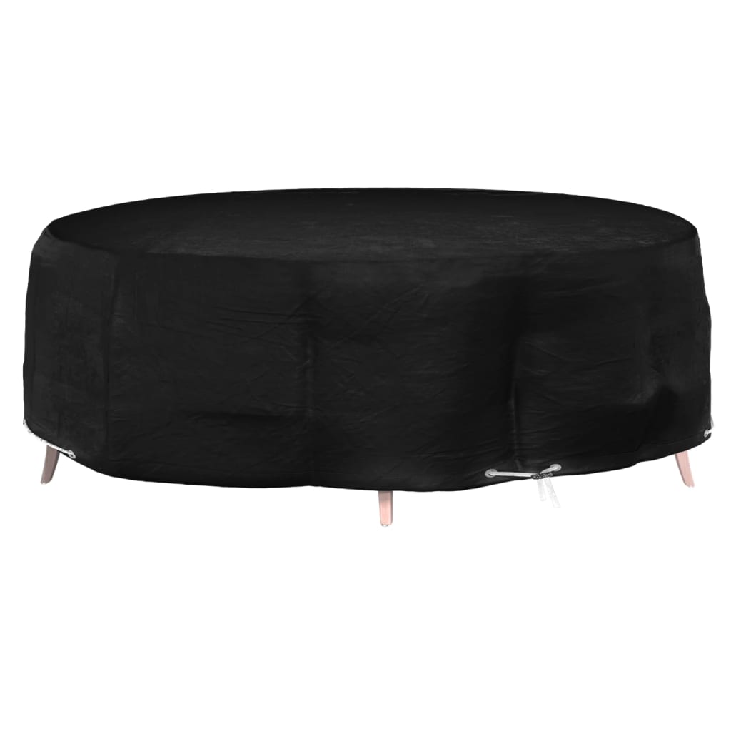 vidaXL Tuinmeubelhoezen voor loungebed 2 st 10 oogjes rond Ø236x67 cm - Aashly