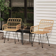 vidaXL Tuinstoelen 2 st met armleuning 56x64x80 cm PE-rattan - Aashly