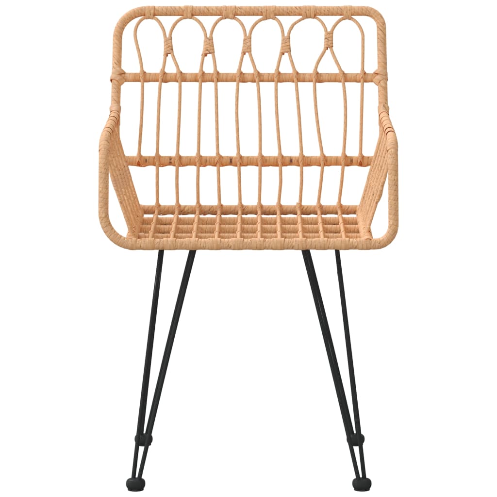 vidaXL Tuinstoelen 2 st met armleuning 56x64x80 cm PE-rattan - Aashly