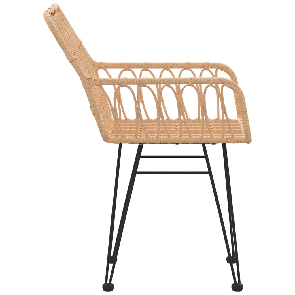 vidaXL Tuinstoelen 2 st met armleuning 56x64x80 cm PE-rattan - Aashly