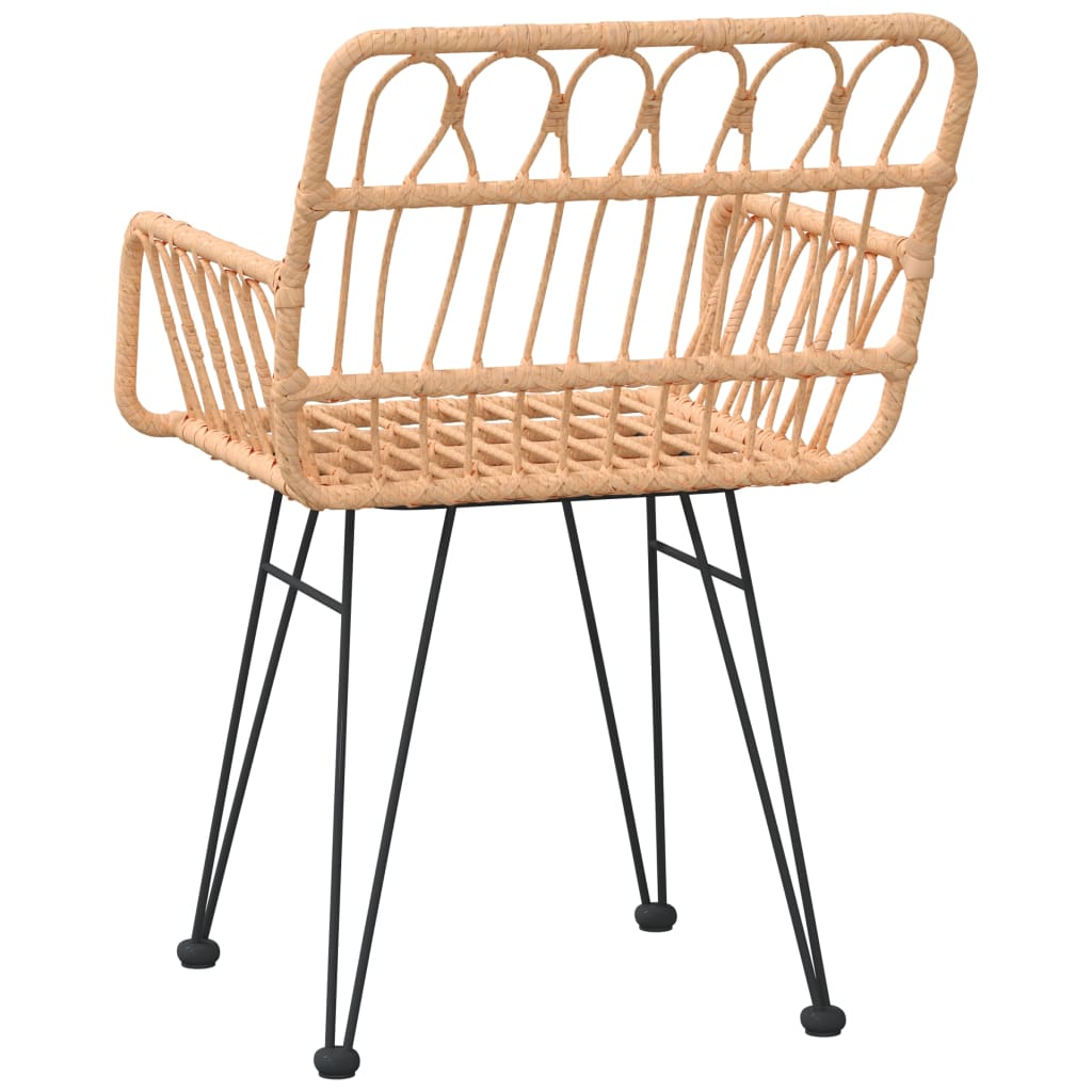 vidaXL Tuinstoelen 2 st met armleuning 56x64x80 cm PE-rattan - Aashly