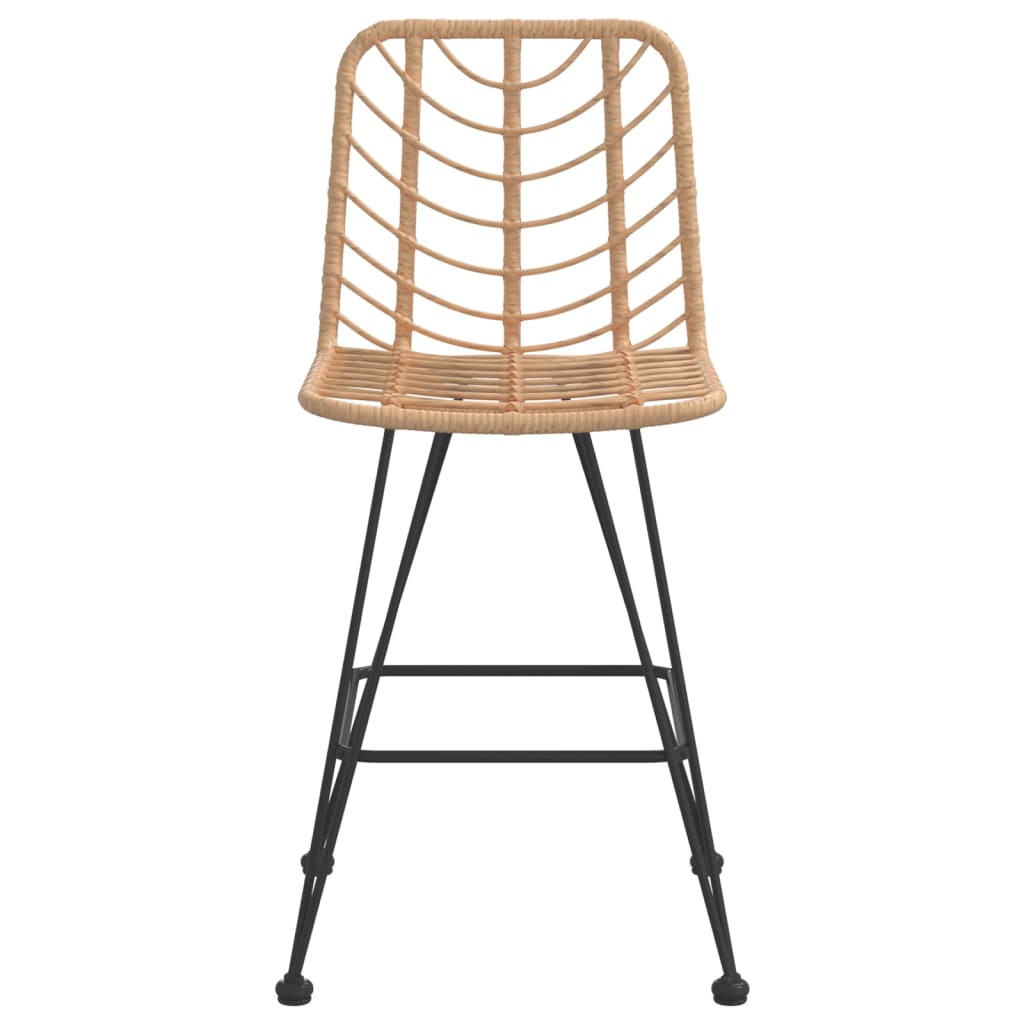 vidaXL Barkrukken 2 st 45x56x103,5 cm PE-ratten en staal - Aashly