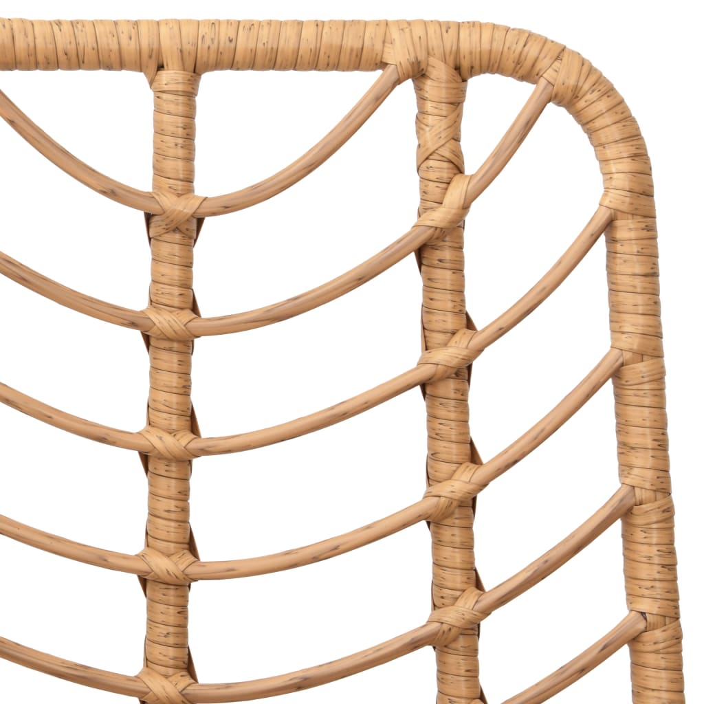 vidaXL Barkrukken 2 st 45x56x103,5 cm PE-ratten en staal - Aashly