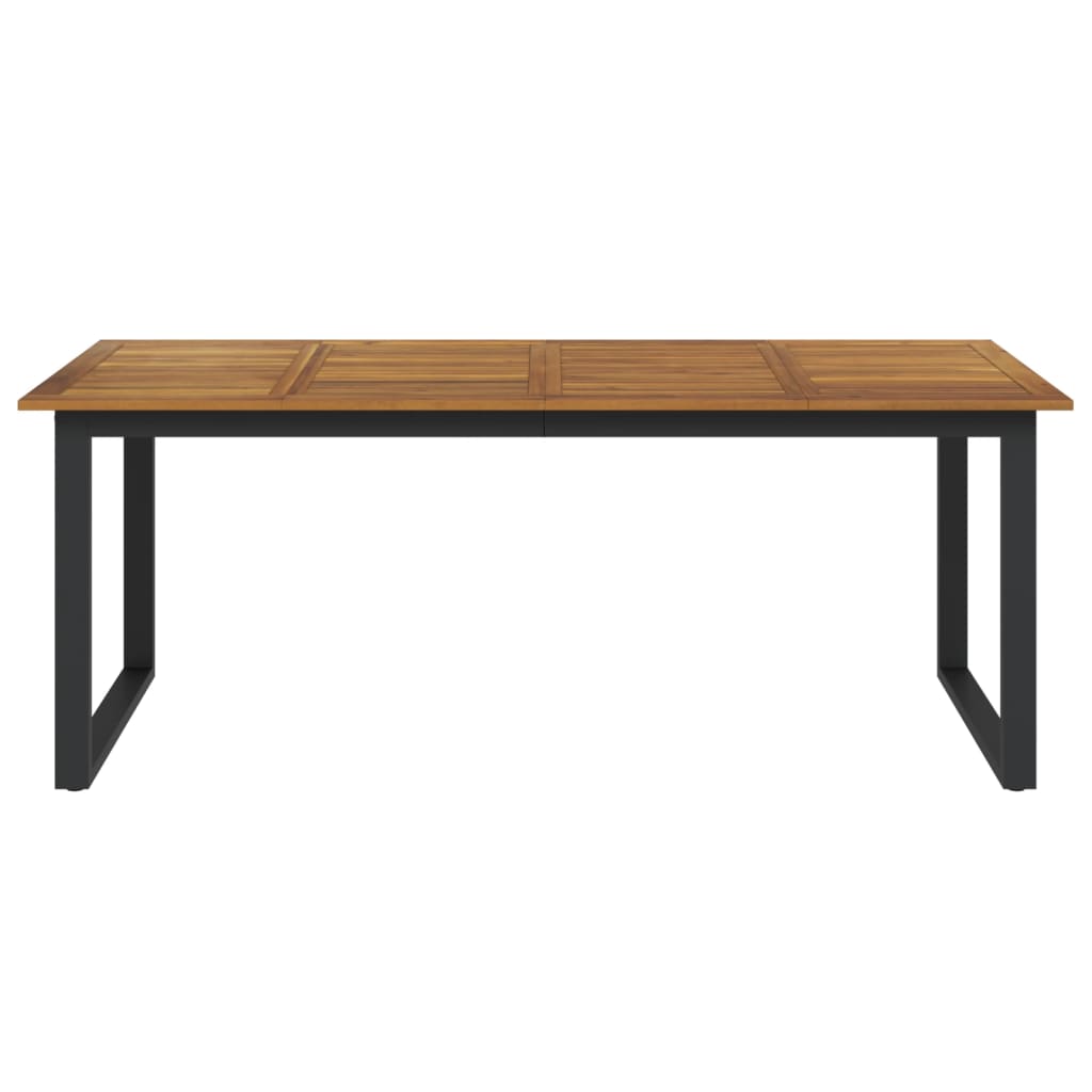 vidaXL Tuintafel met U-vormige poten 200x90x75 cm massief acaciahout - Aashly
