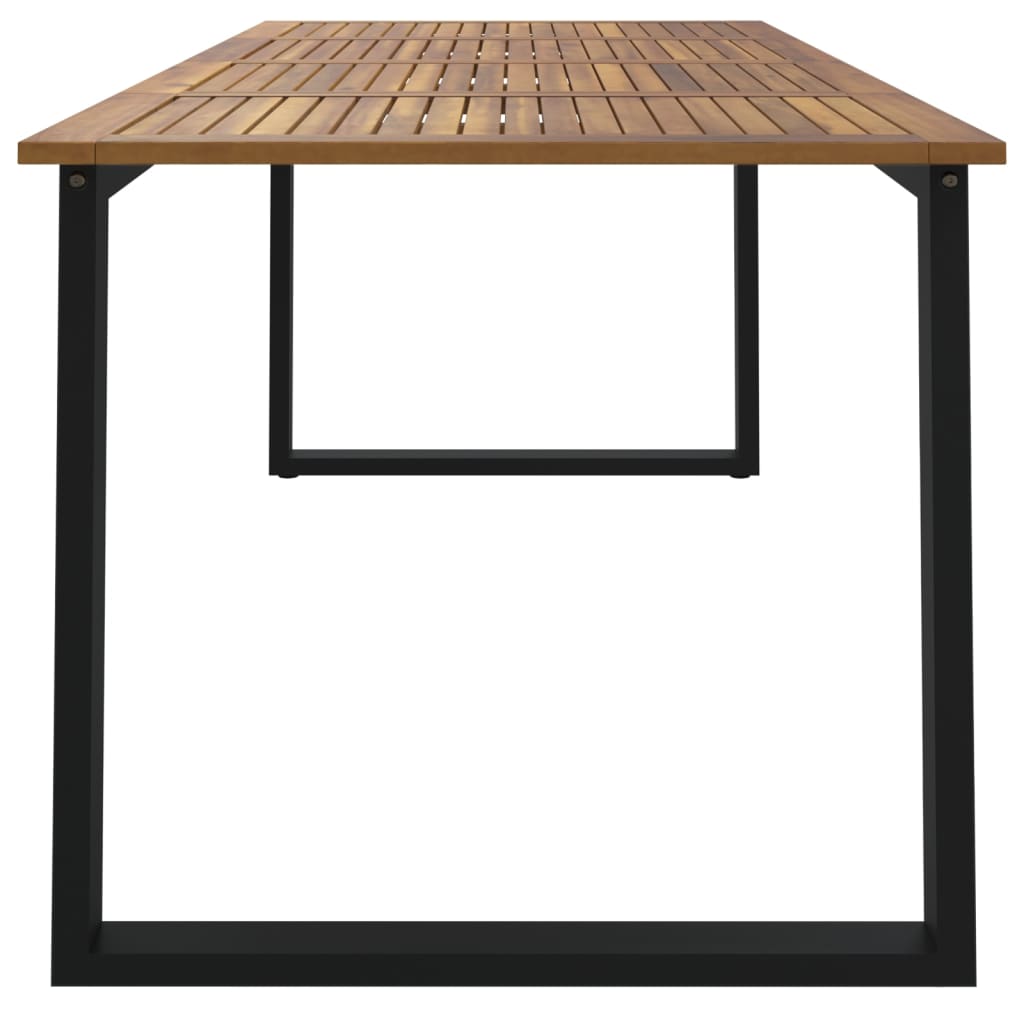 vidaXL Tuintafel met U-vormige poten 200x90x75 cm massief acaciahout - Aashly