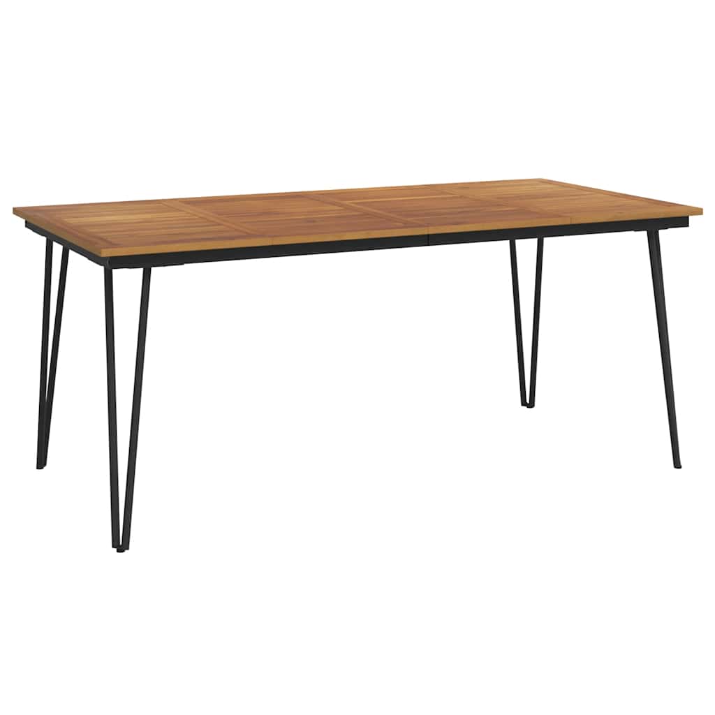 vidaXL Tuintafel met haarspeldpoten 180x90x75 cm massief acaciahout - Aashly