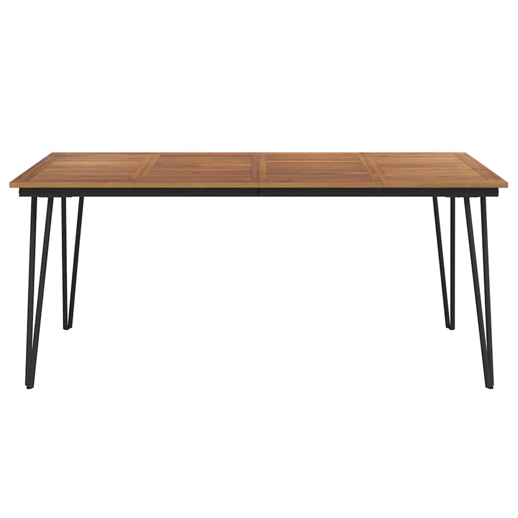 vidaXL Tuintafel met haarspeldpoten 180x90x75 cm massief acaciahout - Aashly