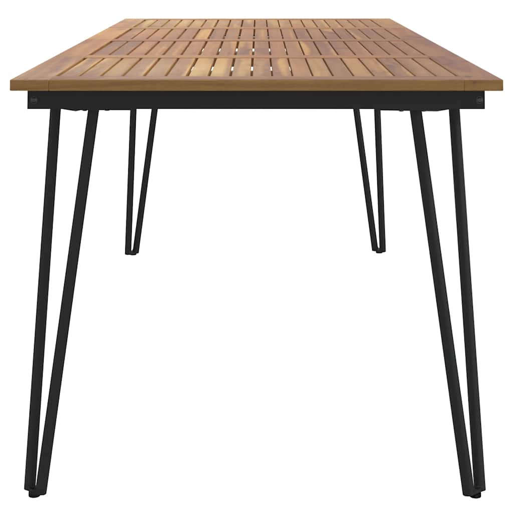 vidaXL Tuintafel met haarspeldpoten 180x90x75 cm massief acaciahout - Aashly