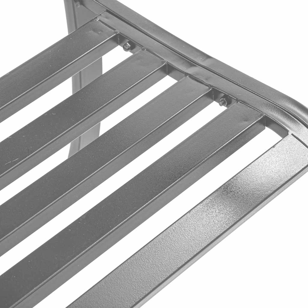 vidaXL Tuinbank 120 cm staal zwart - Aashly