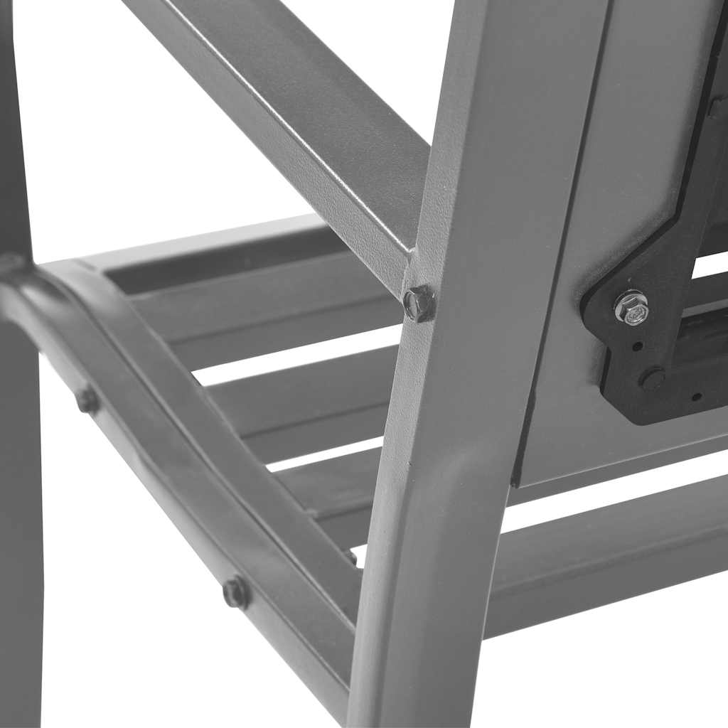 vidaXL Tuinbank 120 cm staal zwart - Aashly