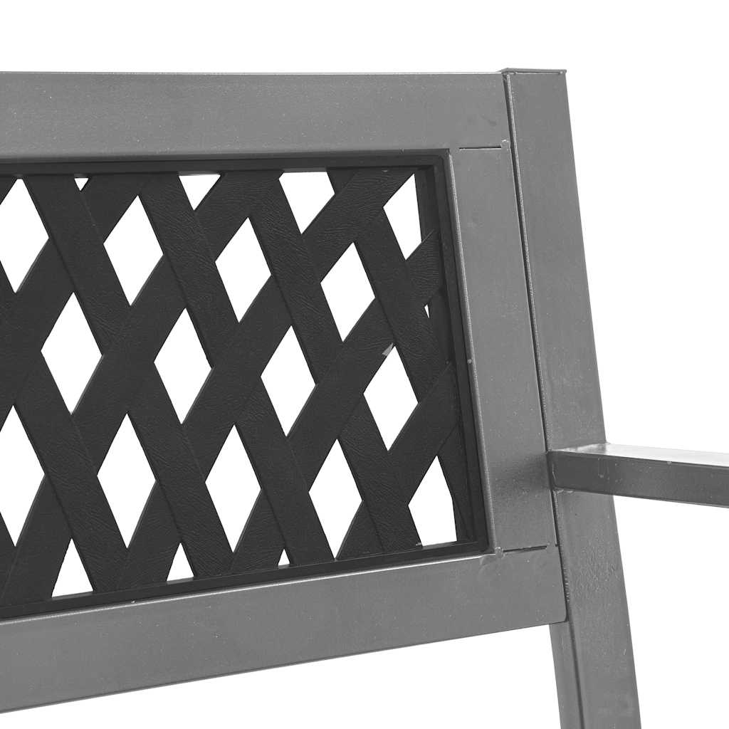 vidaXL Tuinbank 120 cm staal zwart - Aashly