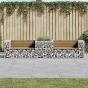 vidaXL Tuinbank met schanskorf geïmpregneerd grenenhout