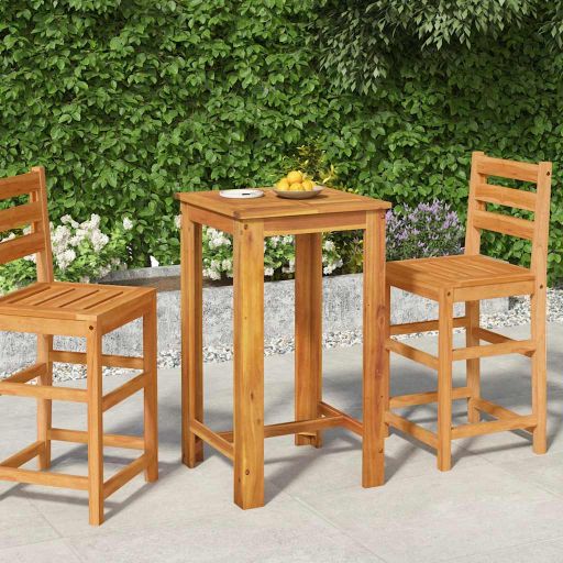 vidaXL Tuinbartafel 120x60x105 cm massief acaciahout - Aashly