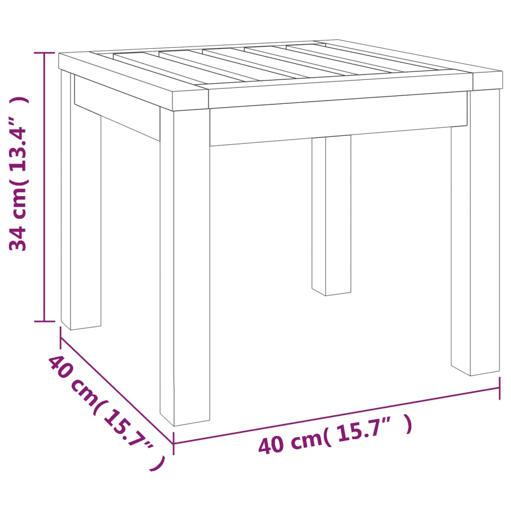 vidaXL Tuinkrukjes 2 st met kussens 40x40x42 cm massief acaciahout - Aashly