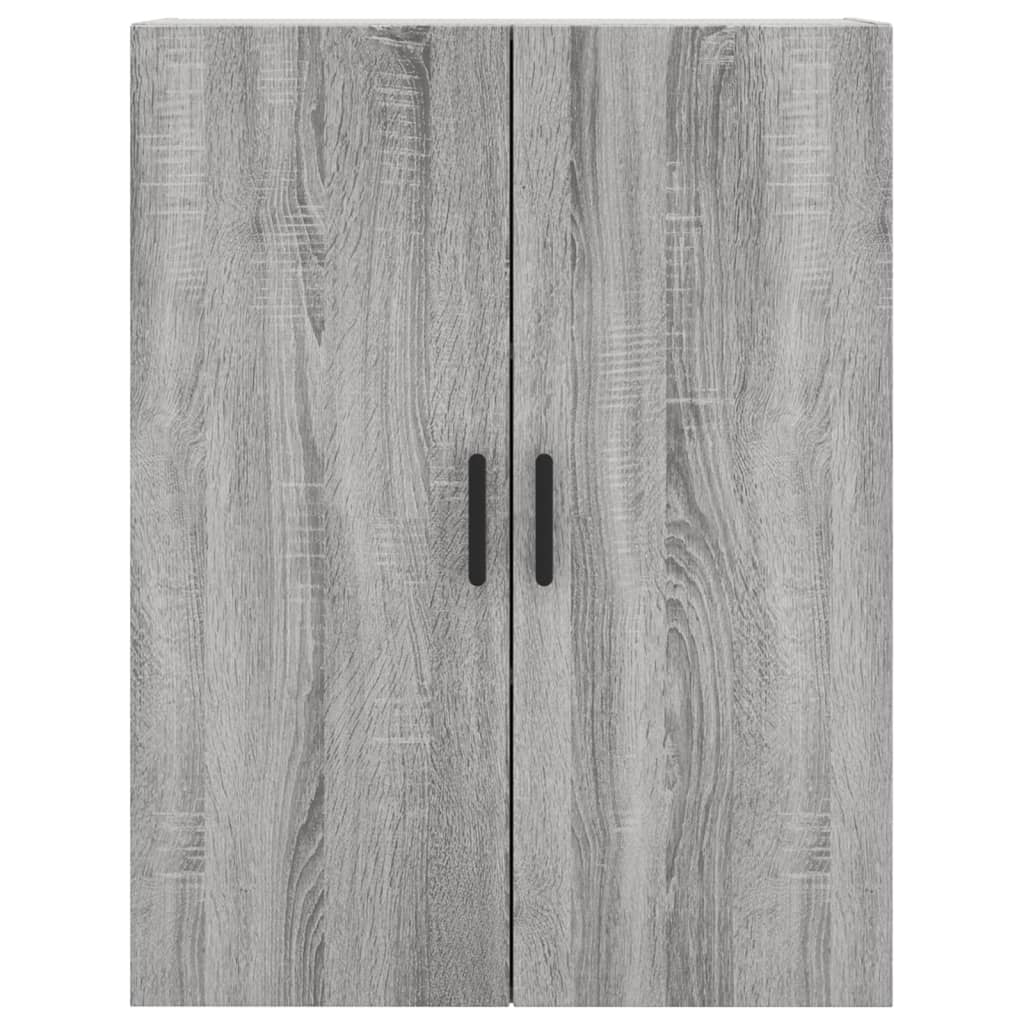 vidaXL Hoge kast 69,5x34x180 cm bewerkt hout grijs sonoma eikenkleurig - Aashly