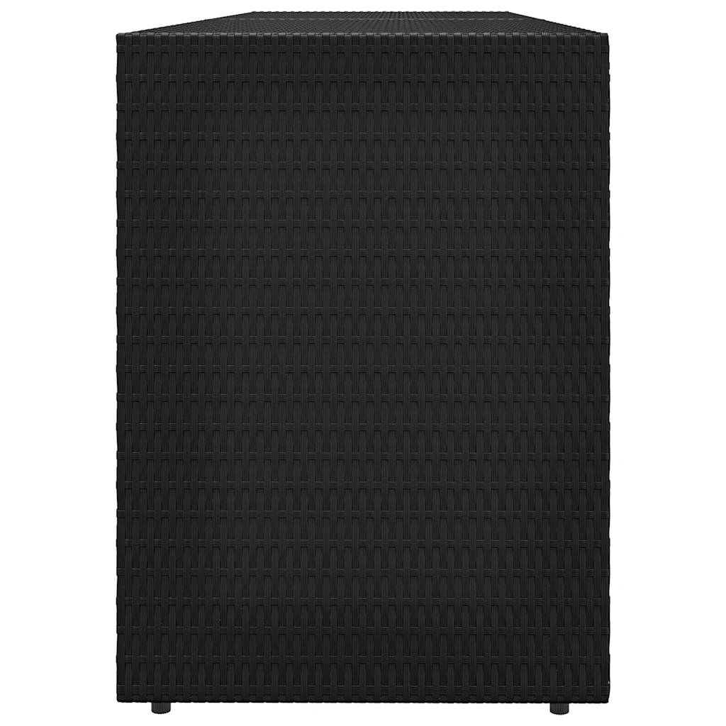 vidaXL Tuinkast 198x55,5x80 cm poly rattan zwart - Aashly