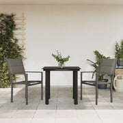 vidaXL 3-Piece Garden Set Textilene and Steel Black
