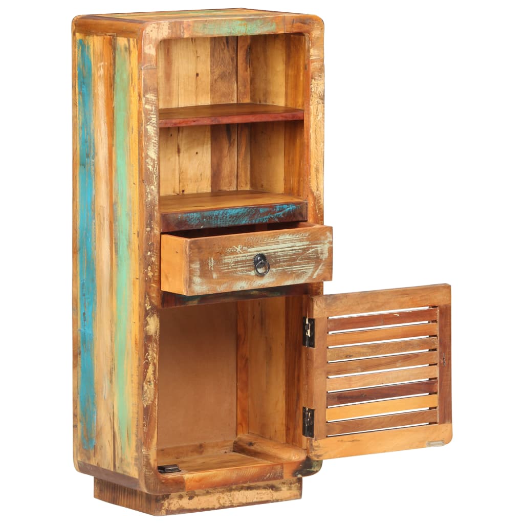 vidaXL Hoge kast 45x32x110 cm massief gerecycled hout - Aashly