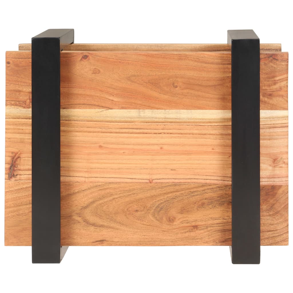 vidaXL Nachtkastje 50x40x40 cm massief acaciahout - Aashly