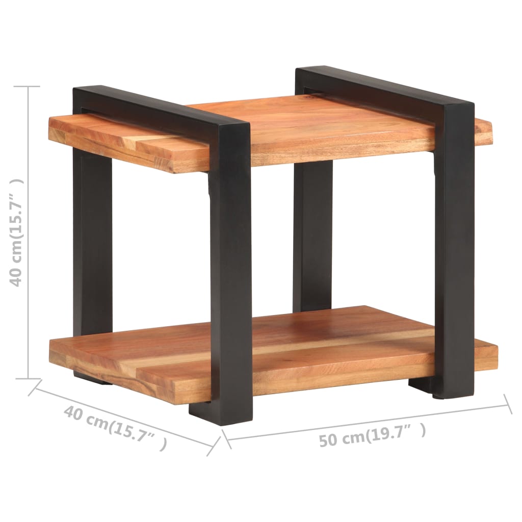 vidaXL Nachtkastje 50x40x40 cm massief acaciahout - Aashly