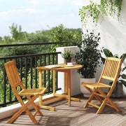 vidaXL 3-Piece Folding Garden Set Solid Acacia Wood