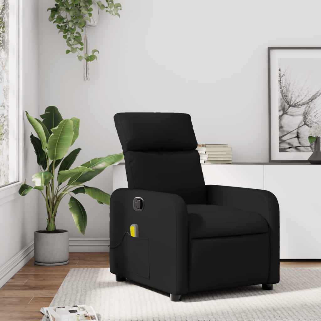 vidaXL Massagestoel Kunstleer Zwart