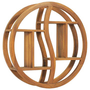 vidaXL Wandschap yin yang 60x15x60 cm massief teakhout