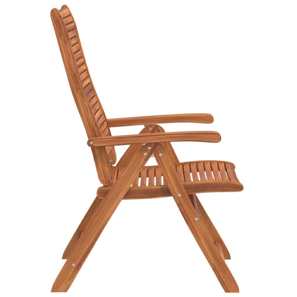 vidaXL Tuinstoelen 4 st verstelbaar 56x72x107 cm massief acaciahout