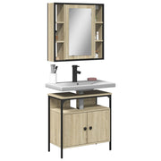 vidaXL 2-piece bathroom furniture set, crafted wood, sonoma oak color