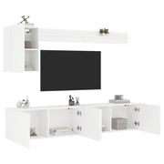 vidaXL 5-delige Tv-wandmeubelset bewerkt hout sonoma eikenkleurig - Aashly