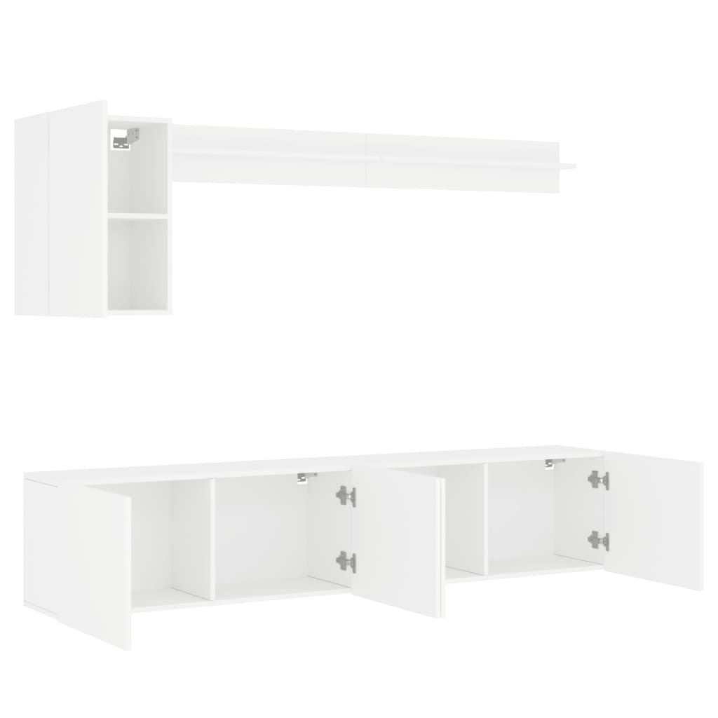 vidaXL 5-delige Tv-wandmeubelset bewerkt hout sonoma eikenkleurig - Aashly