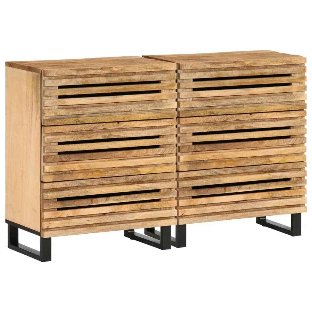 vidaXL Dressoirs 2 st 60x34x75 cm massief acaciahout
