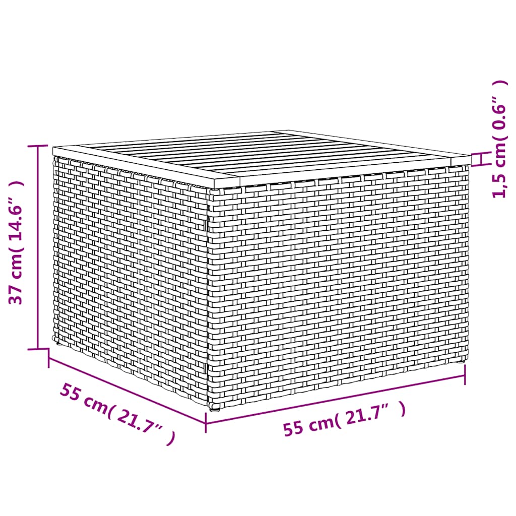 vidaXL 11-delige tuinbankset met kussens, zwart polyrotan