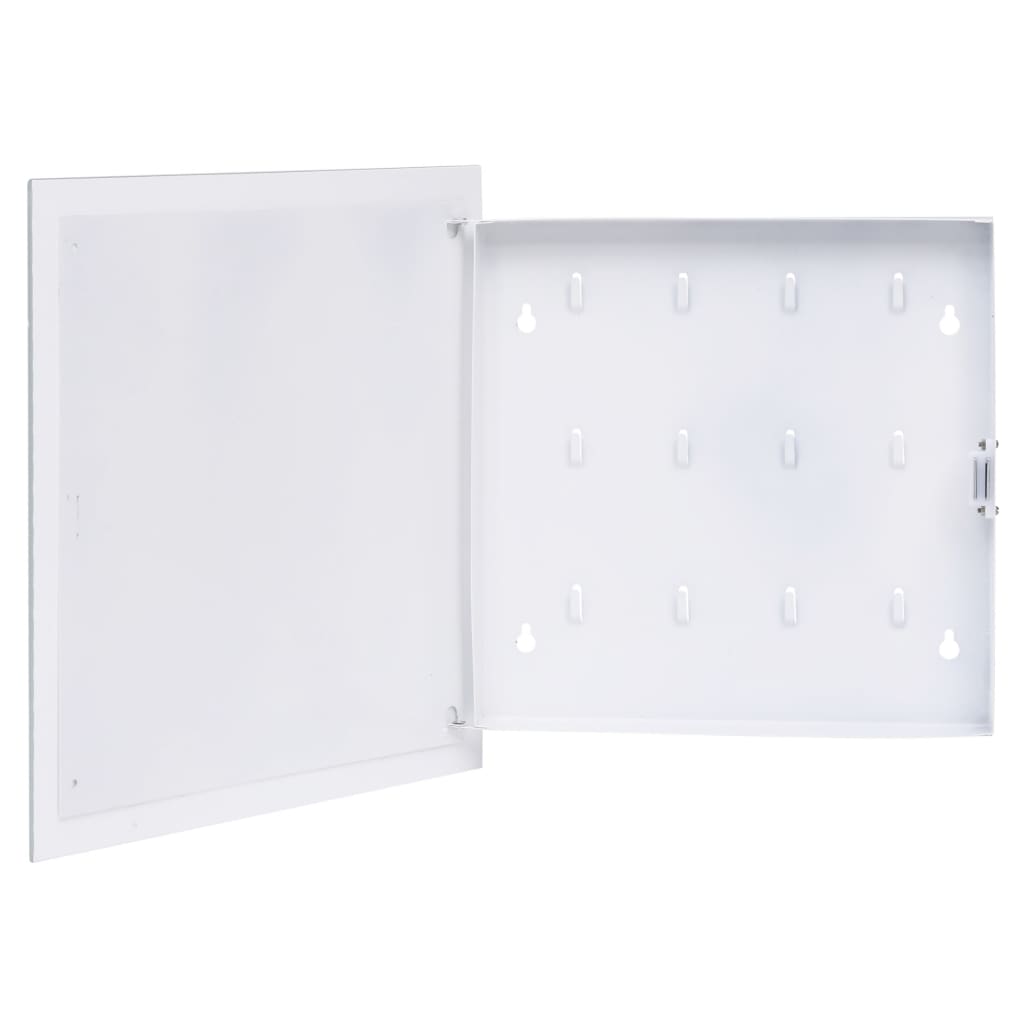 vidaXL Sleutelkast met magneetbord 30x20x4 cm zwart - Aashly
