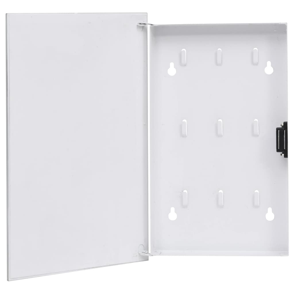 vidaXL Sleutelkast met magneetbord 30x20x4 cm zwart - Aashly