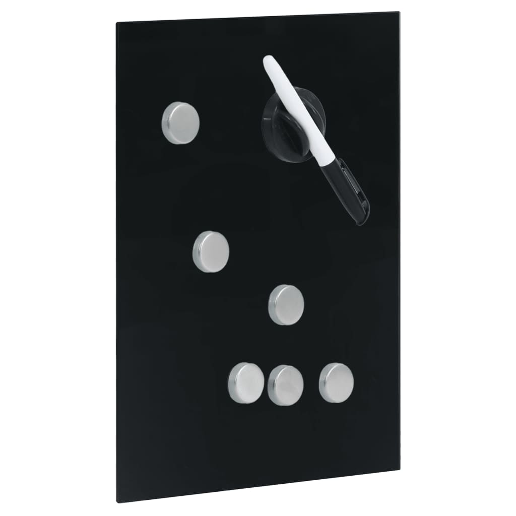 vidaXL Sleutelkast met magneetbord 30x20x4 cm zwart - Aashly