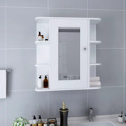 vidaXL Bathroom mirror cabinet 66x17x63 cm MDF white