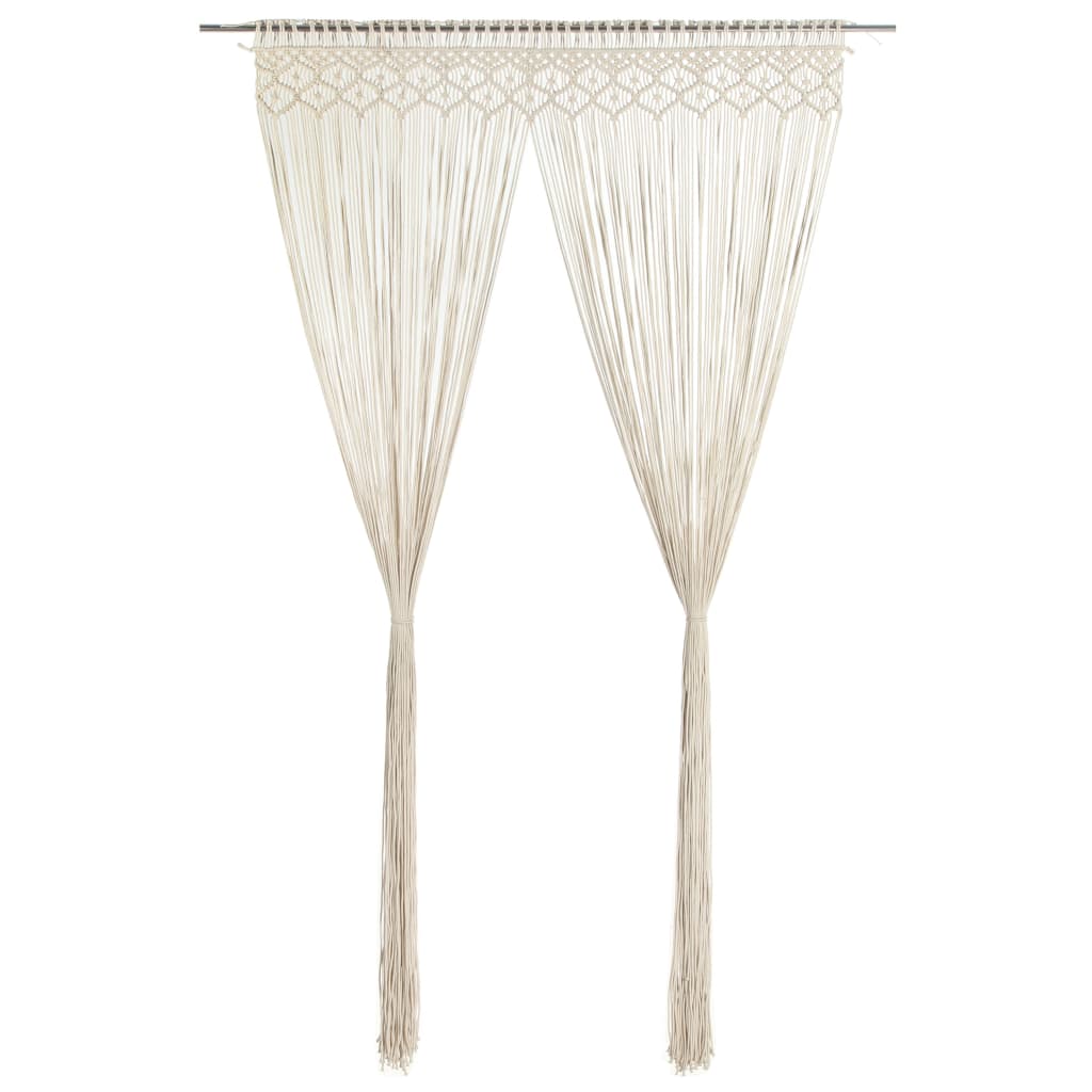vidaXL Gordijn macramé 140x240 cm katoen - Aashly