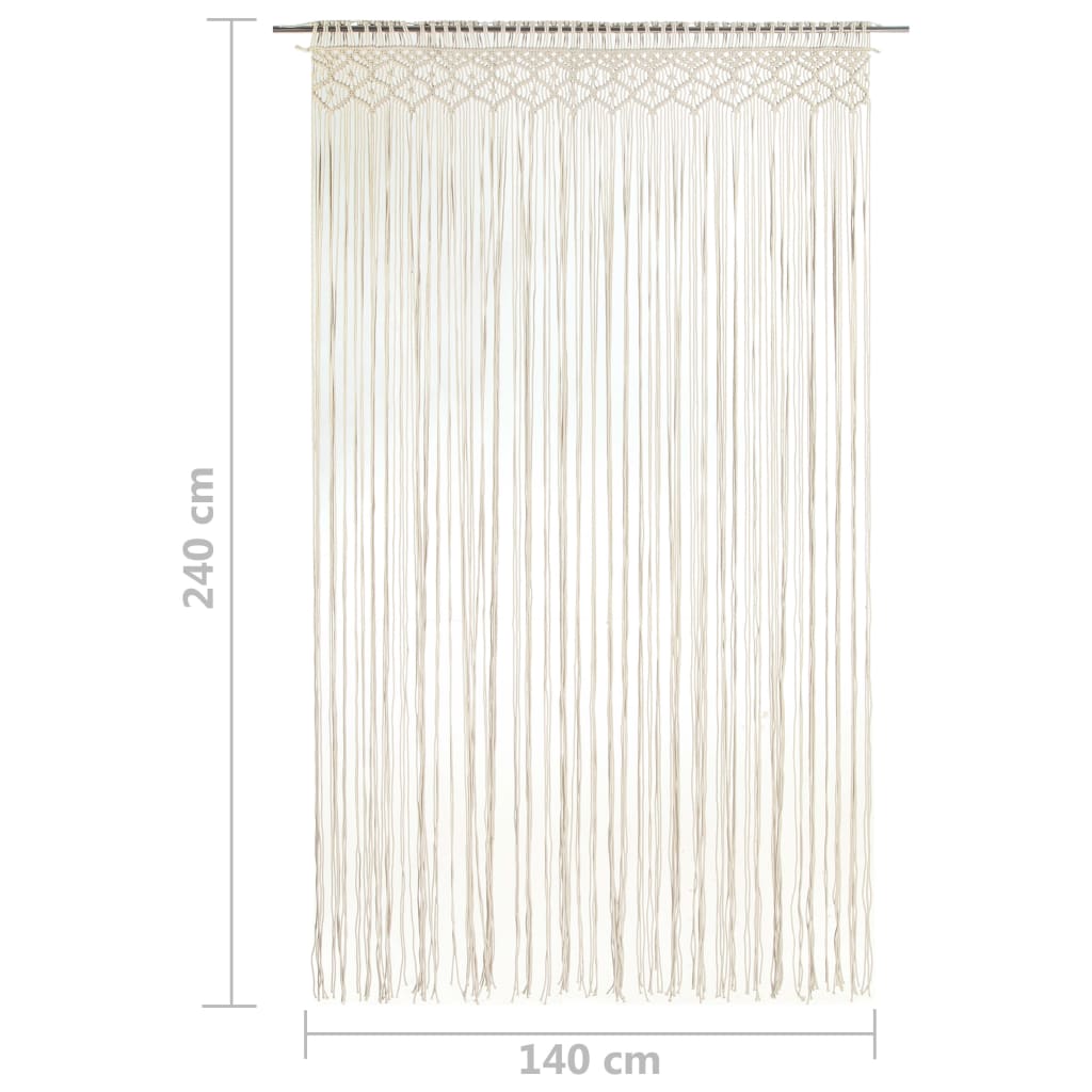 vidaXL Gordijn macramé 140x240 cm katoen - Aashly