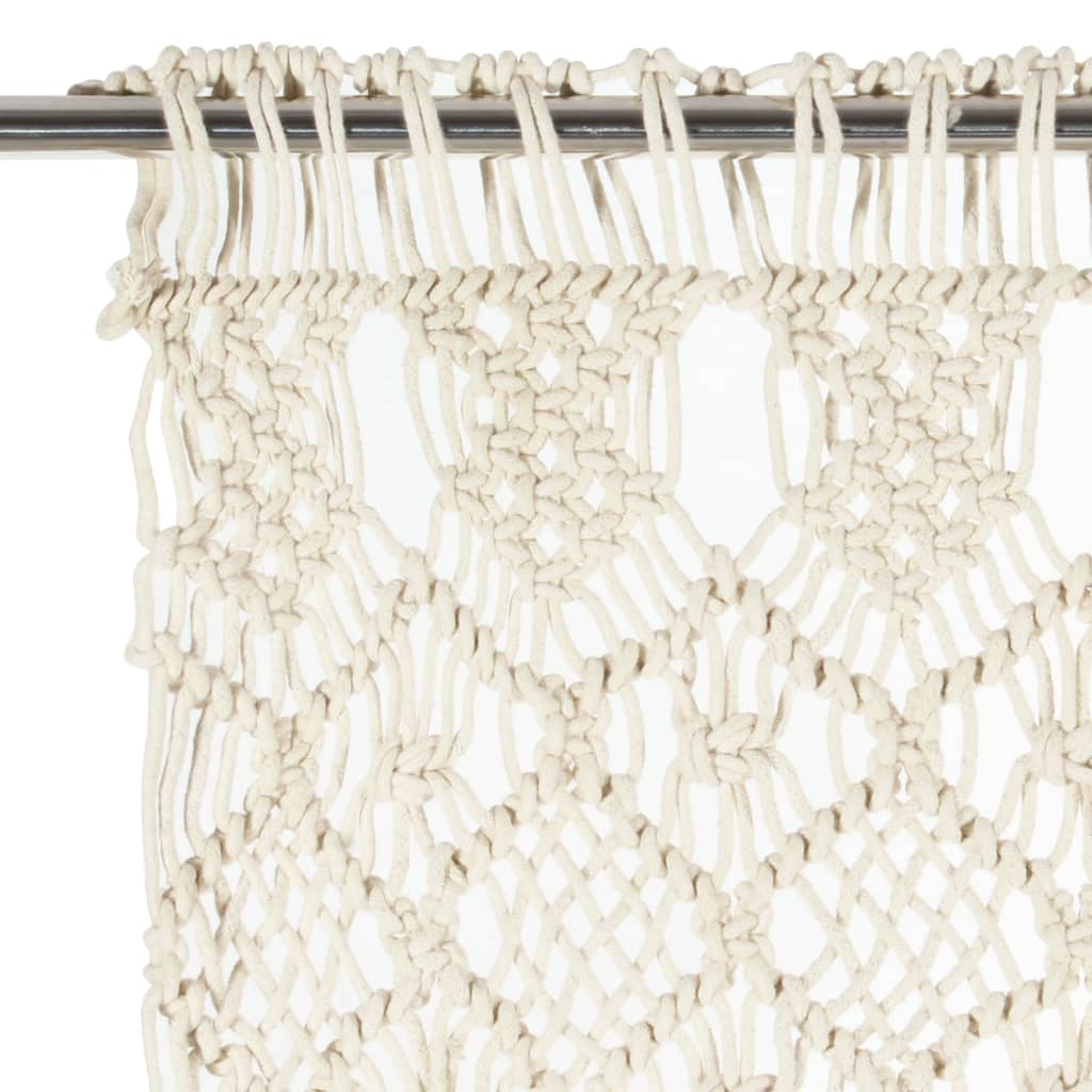 vidaXL Gordijn macramé 140x240 cm katoen - Aashly