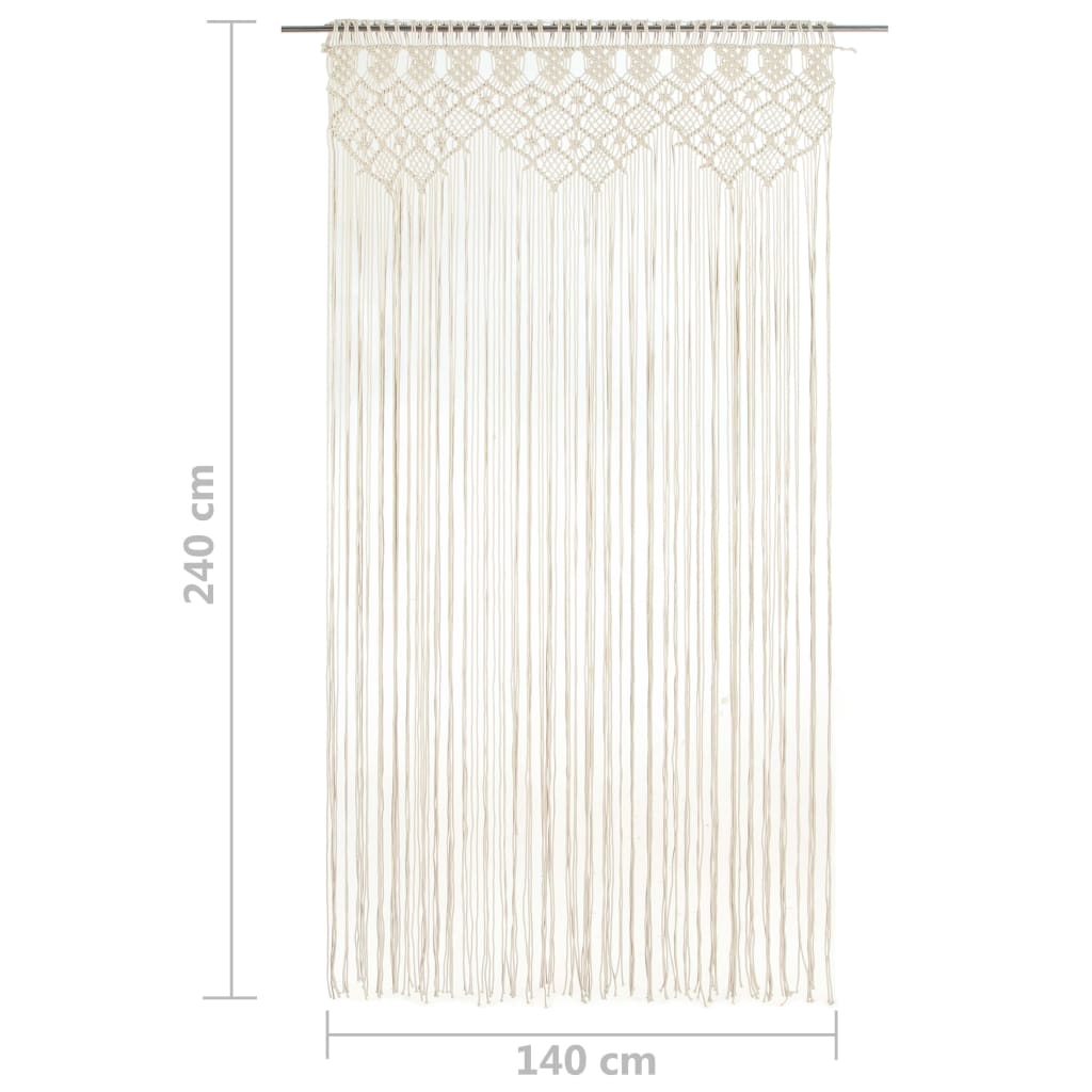 vidaXL Gordijn macramé 140x240 cm katoen - Aashly