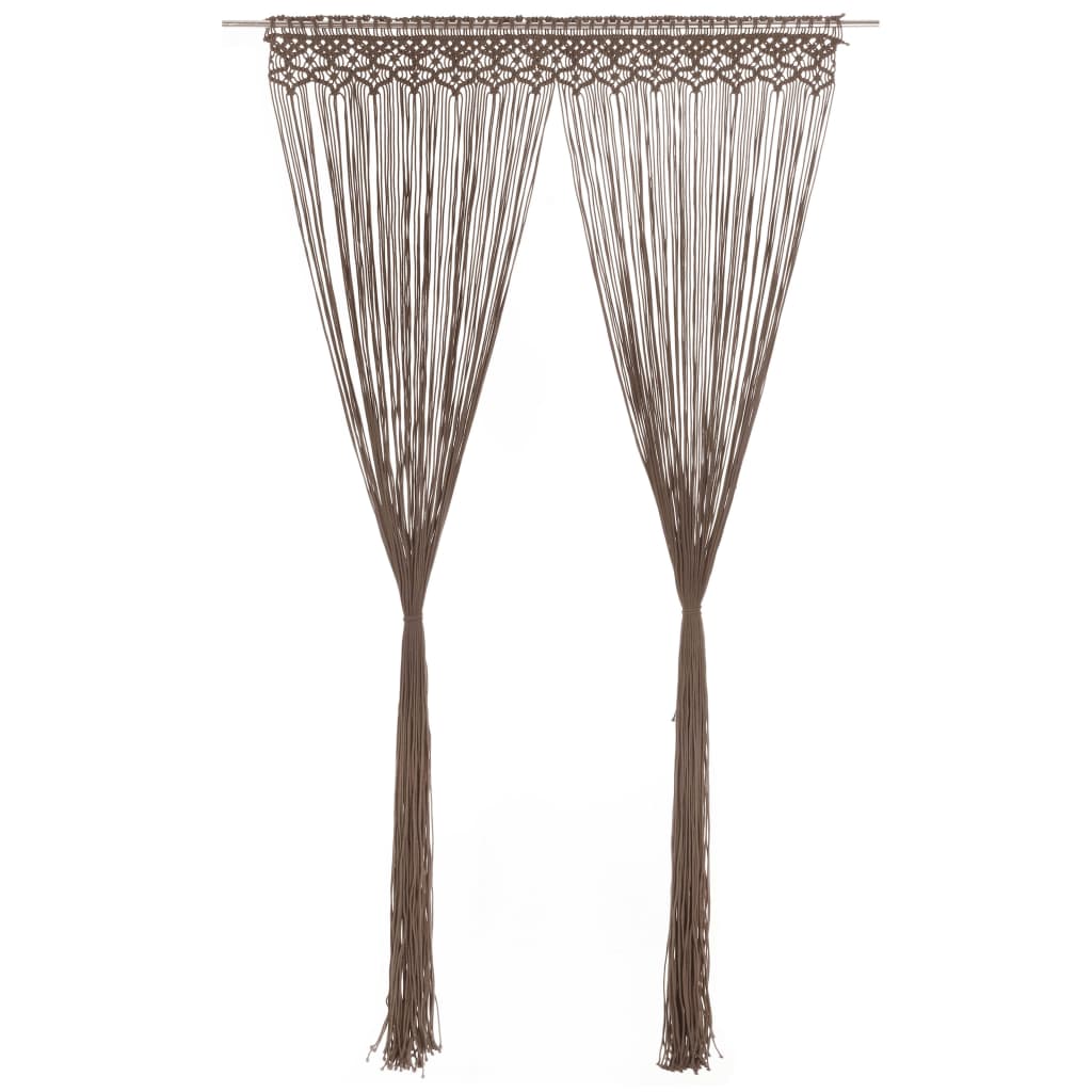 vidaXL Gordijn macramé 140x240 cm katoen - Aashly