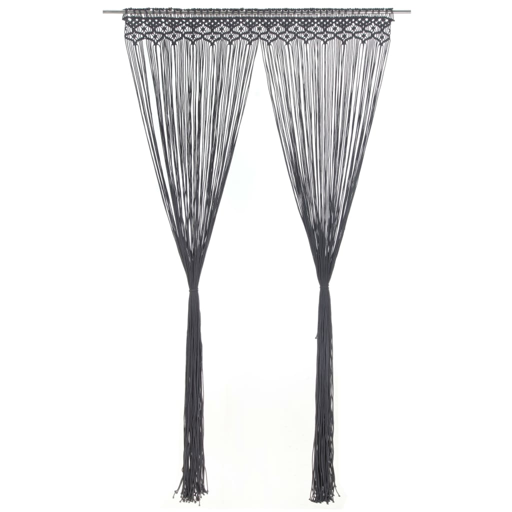 vidaXL Gordijn macramé 140x240 cm katoen - Aashly