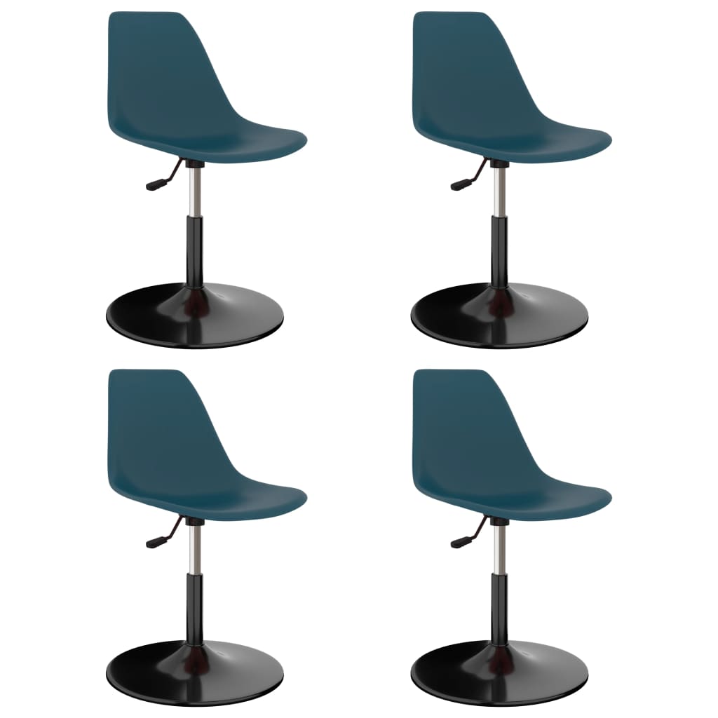 vidaXL Dining Chairs 2 pcs Swivel PP Blue