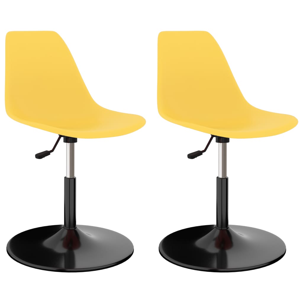 vidaXL Dining Chairs 2 pcs Swivel PP Blue